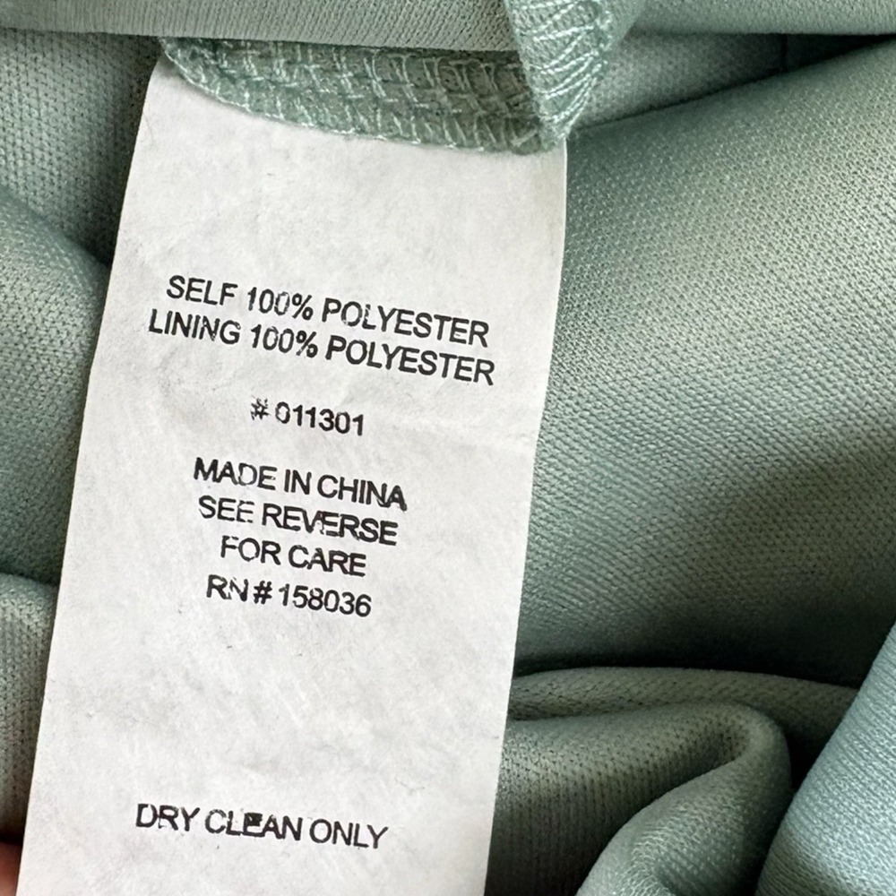 Birdy Grey Kira Chiffon Slit Dress Sage Green One Shoulder Bridesmaid Size L NWT - Picture 4 of 5